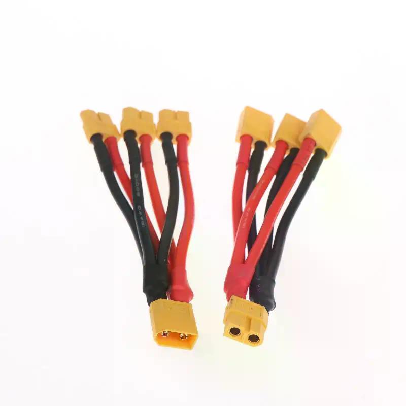 1Pcs 2/3-Way 12/14AWG Silicone Wire Male/Female Extension Y Splitter XT60 Parallel Battery Connector For Battery Charger Motor