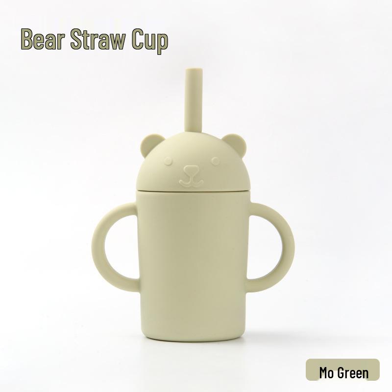 Silicone Bear Suction Baby Plate - Anti-Fall, Compartmented Self-Feeding Bowl