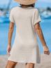 Women's European & American Fashion V-Neck Batwing Sleeve Plaid Knit Dress - Casual, Elegant, Breathable Style