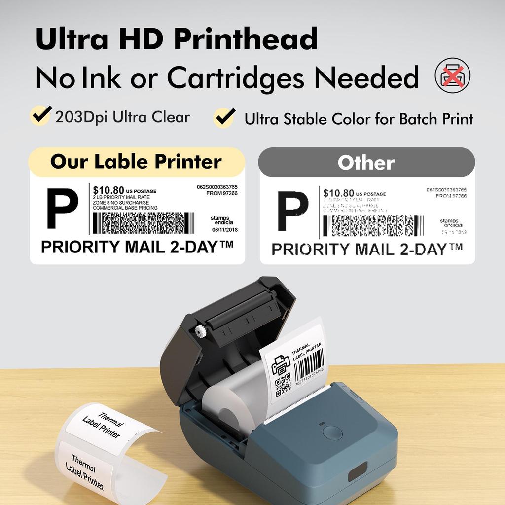 Portable Bluetooth Thermal Label Printer for Store Logistics