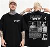 2025 Summer Rapper RVFV Elti Burn Tour Merchtshirt Casual 100 Cotton Short Sleeve Tshirt Mens Fashion Retro Hiphop Tshirt