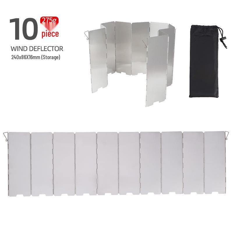 

10-Piece Foldable Portable Camping Stove Windscreen for Outdoor Cooking and Mountaineering