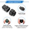 Kit de Conector de Plugue para Sensor de Carro de 3 Pinos Compatível para Hyundai para Kia, Série Plástica Impermeável de 2,2 mm Conector de Terminal de Fio Macho Fêmea Preto