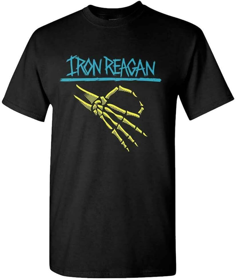 Iron Reagan Skeleton Hand T Shirt XXL чёрный