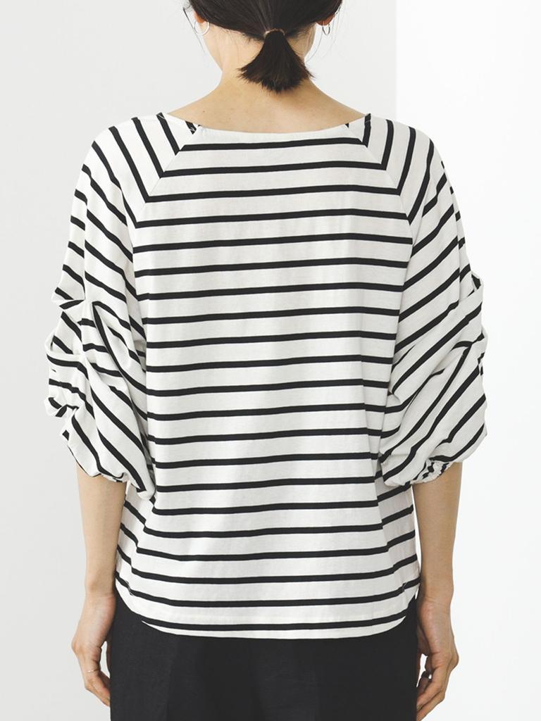 Beams Heart Tee Tuck Sleeve Pullover One Size S/S Women's Off-White
