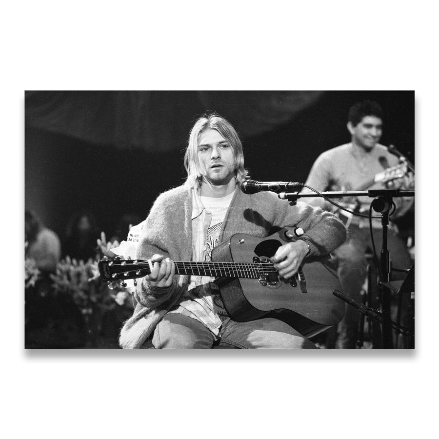 Kurt Cobain Muzică Rock Trupă Muzică Cântăreț Star Artă de Perete Poze Postere și Imprimeuri Pictură pe Pânză pentru Cameră Decor Acasă