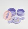 Skater Bento Round Rice Ball Case with 500ml Made in Sanrio Extremely Moving Rabbit Box, Antibacterial, Two-Tier, Fork, Capacity, Japan,