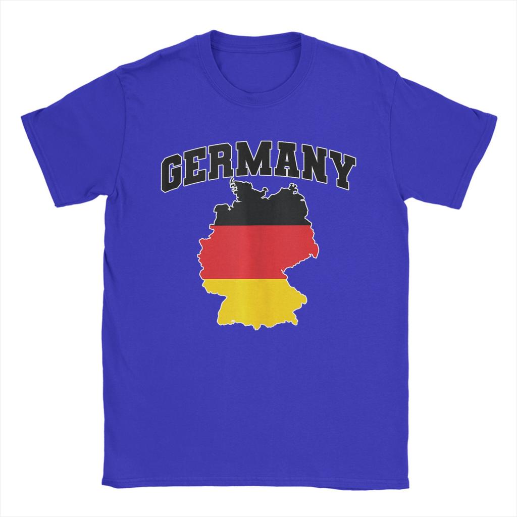 Map with Flag GerUnisexy TShirts for Unisex Funny Pure Cotton Tee Shirt Round Neck Short Sleeve T Shirt Plus Size Tops