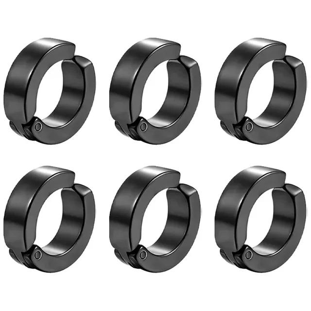 

Серьги-клипсы для косплея в стиле аниме «бензопила», Yoshida Hirofumi, женские и мужские, в стиле панк, черные, без пирсинга, искусственные круги для ушей, новые поп-ювелирные изделия Black