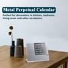WTEMPO Metal English Desk Calendar DIY Home/Classroom /Store Perpetual Calendar Decorative Craft Gift Unlimited Years To Use