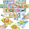 Puzzle - EDUCA - Battle Jr Animals - 16 Puzzles - 9 Pieces Per Puzzle - For Children from 4 Years Old