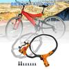 BULLSPANN Fiets Schijfrem 1 Achter Links Rem 160mm Fiets Schijfrem 1450mm Rem voor Racefietsen en Oranje Kit, Set Hendel, Rotor, Remklauw, Kabel,
