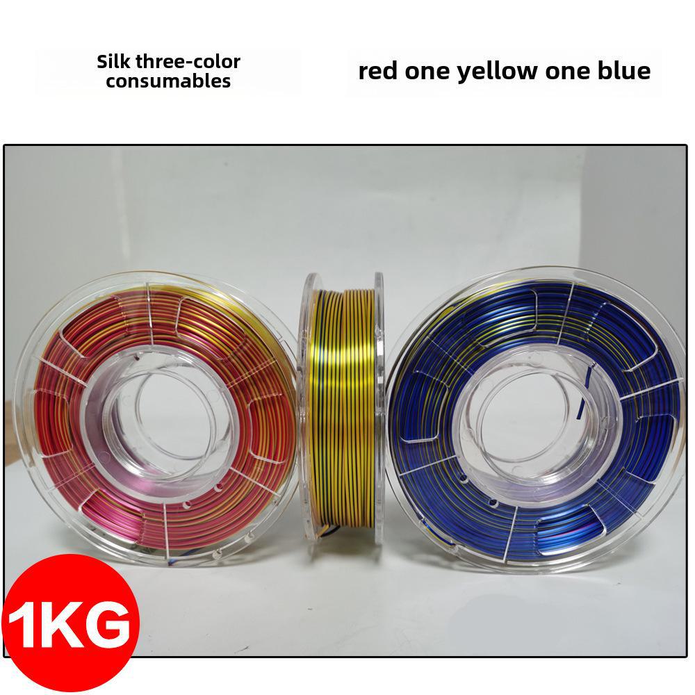 

3DSWAY Silk Rainbow Gradient PLA нить для 3D-принтера, многоцветная, 1 кг 1KG жёлтый/красный