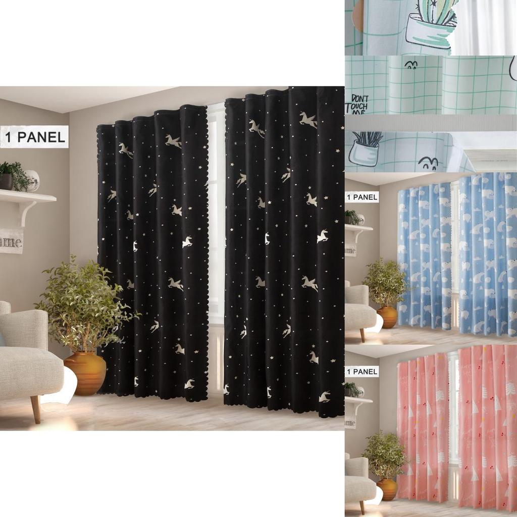 Verdunklungsvorhang im nordischen Stil mit Klettverschluss und Haken für moderne Wohnungen