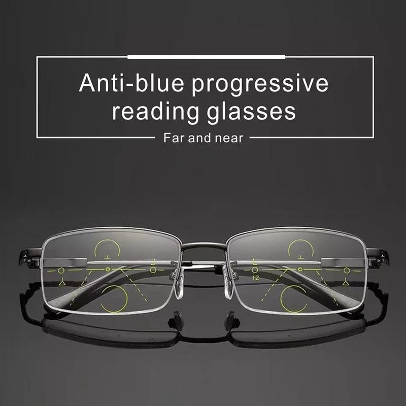 Sightto Progressive Glasses With Multifocal Lens Bifocal Reading Glasse Anti Blue Prescription Glasses Titanium Eyeglasses Frame