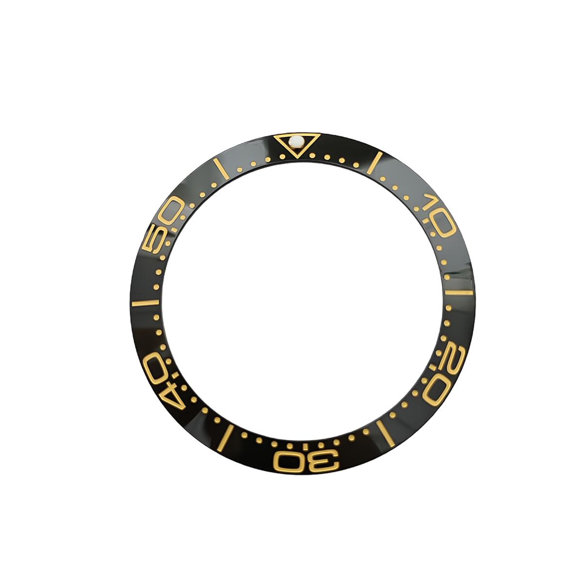 

38мм*30.6мм Керамічна Скошена Вставка Безеля Підходить Для 40мм Чоловічого Годинника Sea Master Кільце Аксесуари Заміна Повністю Світлонакопичувальних Безелів