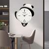 New Cute Panda Wall Clock Creative Silent Living Room Bedrooms Decorations Learning Nurseries Home Cartoon Clock Kids M2Y8
