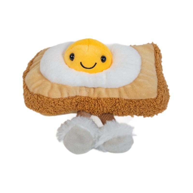 Toast Eggs Fried Plush Breakfast Toy With Face Girls Bedroom Decoration Gift