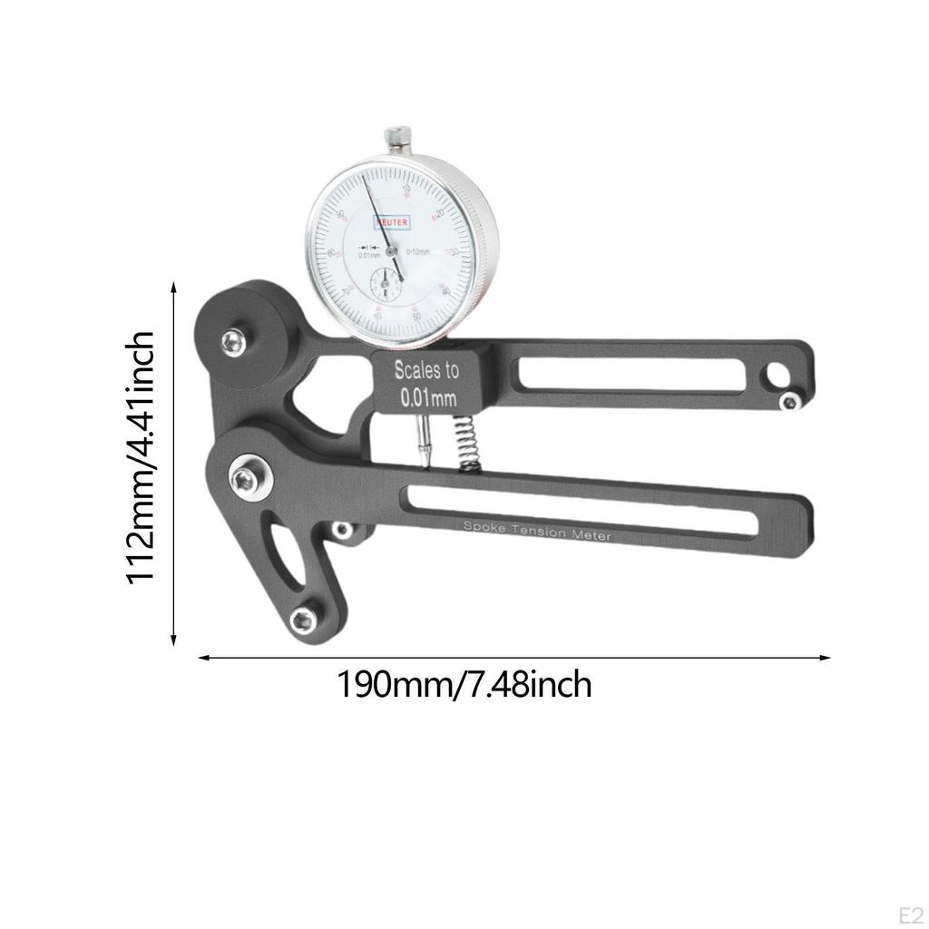 Speichenspannungsmesser Tragbarer Schraubenschlüssel Reparaturwerkzeug zum Reparieren Messen Fahrrad