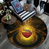 Tapis rond personnalisé AS Roma, Tapis pour salon, chambre à coucher, canapé, salle de jeux, Tapis de sol antidérapant