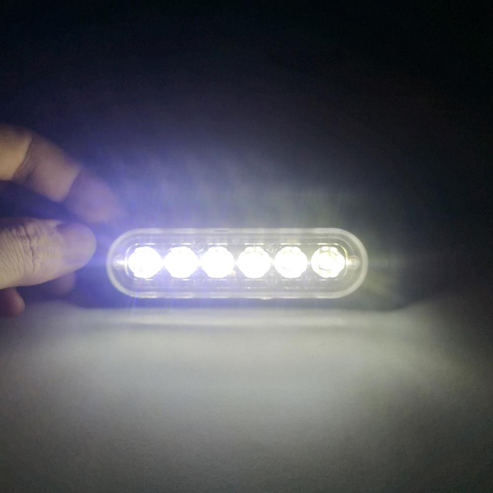 Led Strobe Light Flashing Grille Lights Car Emergency Light 6Led Warn Light Police Lights For Car Truck Strobe Led Light 12V 24V