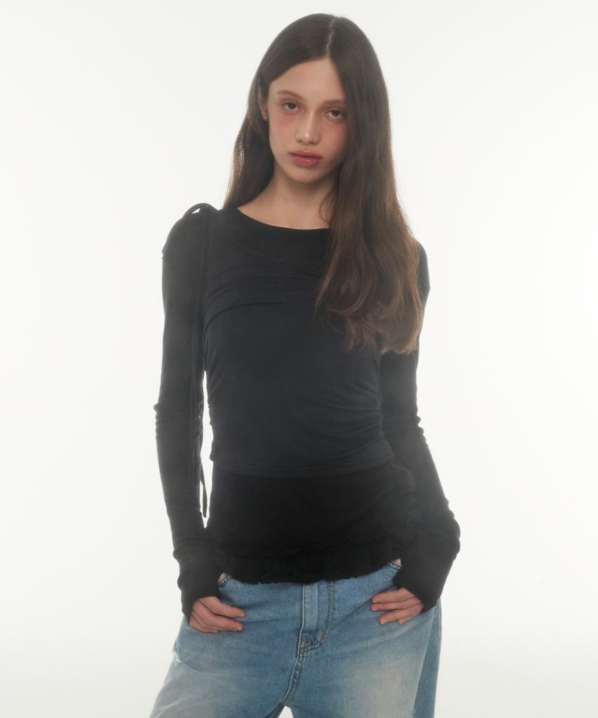 MIDNIGHT MOVE Cancan Set T (Black)
