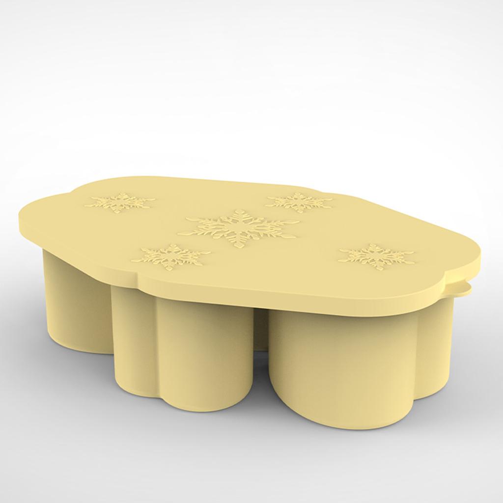 Upgraded Silicone Ice Tray And Mold Large Size Cylindrical Coffee Ice Tray For Refrigerator With Lid And Glass Accessories