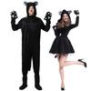 Game Themed Black Cat Costume For Adults With Polyester Fabric For Halloween Party Dress Up