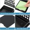 Sticky Note Holder with 5 Different Stencil, 3x3 Sticky Note Stencil Dispenser for Desk, Reble Memo Pad Organizer with Five Line Box Drawing Template