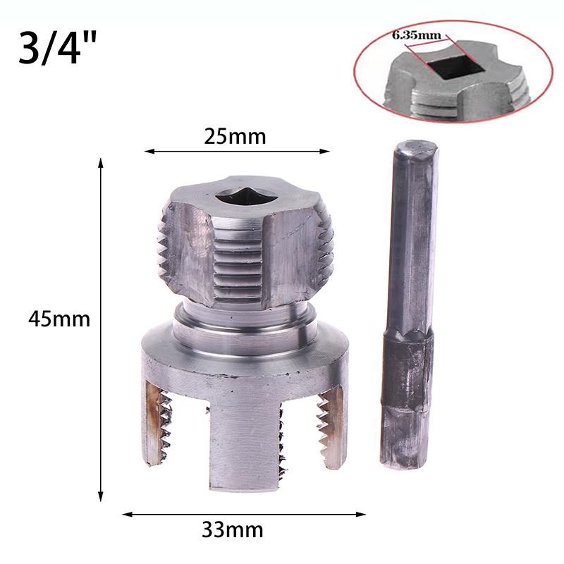 1/2" 3/4" Ppr Threader Integrated Internal External Pipe Threading Tool Electric Drill Compatible Pvc Pipe Threader Kit