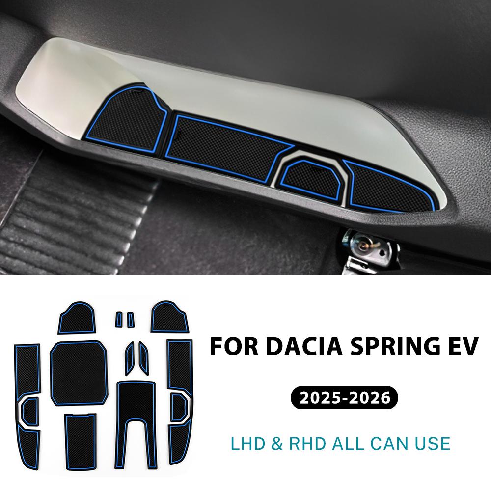 For Dacia Spring Electric EV 2025 2026 Anti-slip Slot Pad Auto Interior Dacia Spring 2027 Car Door Groove Mat Accessories