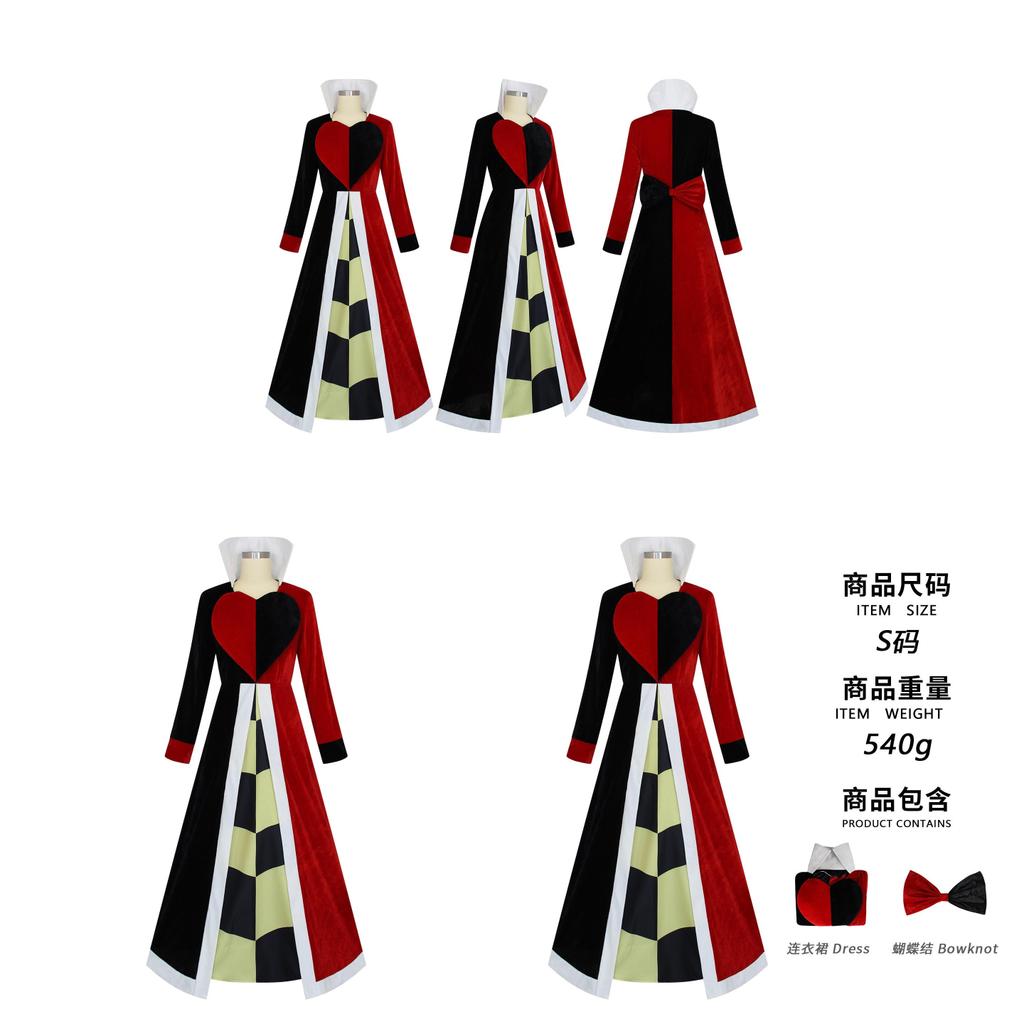 Alice In Wonderland The Red Queen Cosplay Dress With Vintage Style For Cosplay Events