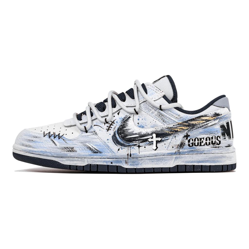 Nike Big Low Cross Prophecy, Gothic Distressed, Street, Hand Drawn Graffiti Cushioning Abrasion Resistant 355152-140(Team204-)