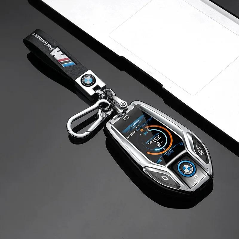 LNRGN1 Car Sticker Alloy New TPU Car Key Case Cover Shell Keychain For BMW 5 7 Series G11 G12 G30 G31 G32 I8 I12 I15 G01 G02 G05 G07 X3