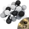 New 20 LEDs USB Powered Cotton Ball Fairy String Lights Holiday Wedding Party Patio Bedroom Christmas Decorations Lighting Navid