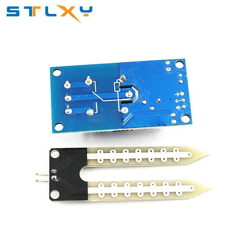 5V/12V Soil hygrometer detection sensor intelligent trolley relay controller lower than humidity start module For arduino diy