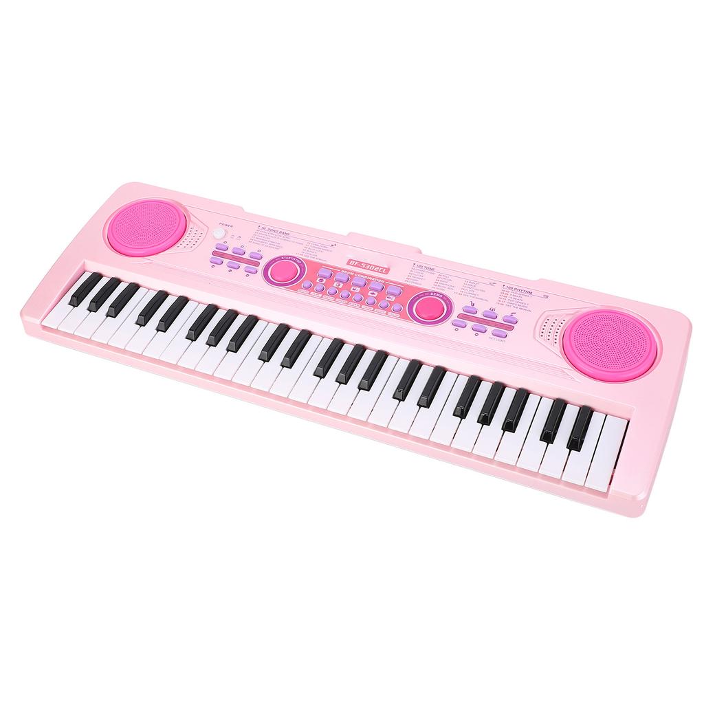 Teclado de Piano para Niños de 49 Teclas 100 Ritmos Tonos Niños Piano Digital Portátil Educativo