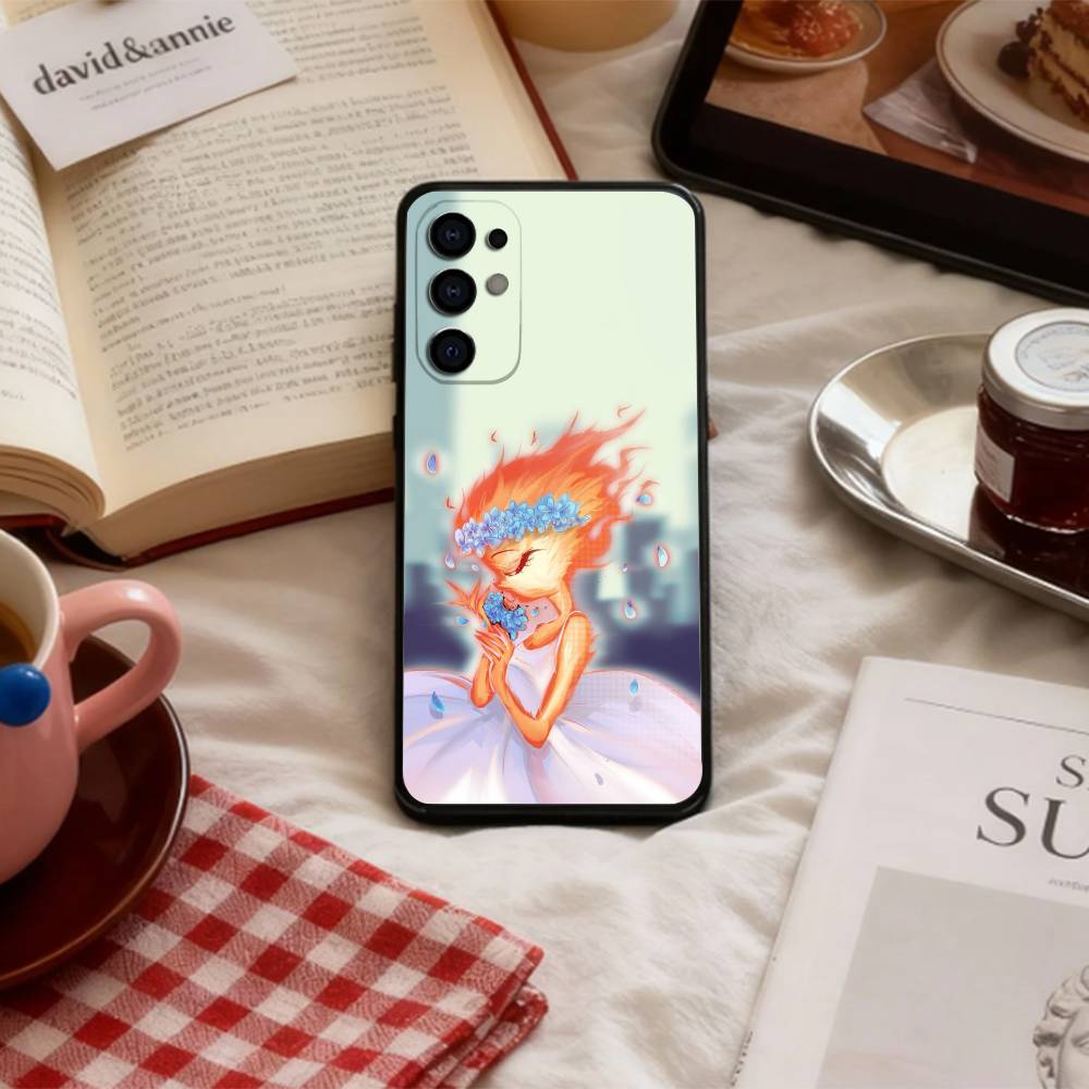 P-Pixar E-Elemental    Phone Case For Samsung S 25,24,23,22,30,21,10,9,Ultra,Plus,Lite,FE,4,5 G Soft Black Case Samsung S21fe