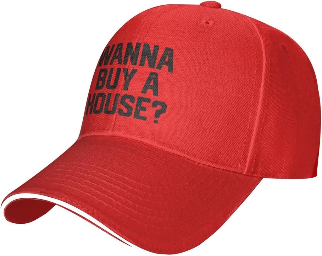 Wanna Buy A House Realtor Funny Baseball Cap Polyester Casual Sun Protection Adjustable Hat