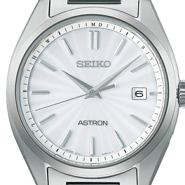 Seiko Astron Origin Series 3-Hand Model SBXY029 White Mens Watch Solar Radio Titanium Silver Made Japan