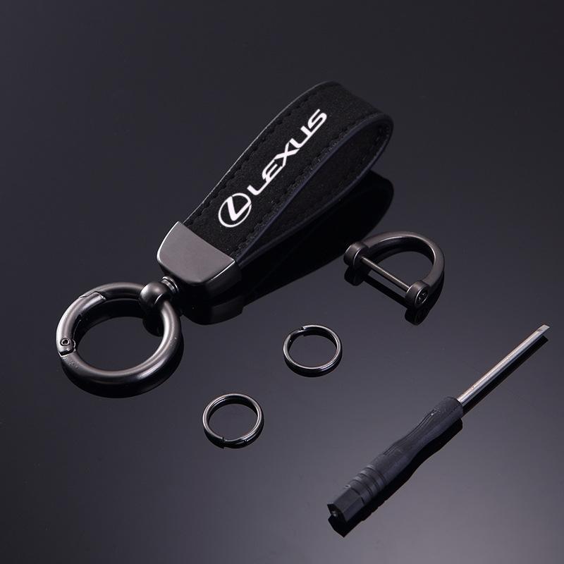 Leather Car Keychain Key Chain Ring Car Key Holder For Lexus LS LC IS350 ES300 GS350 CT200h GX460 LX570 RX500h NX300 Accessories