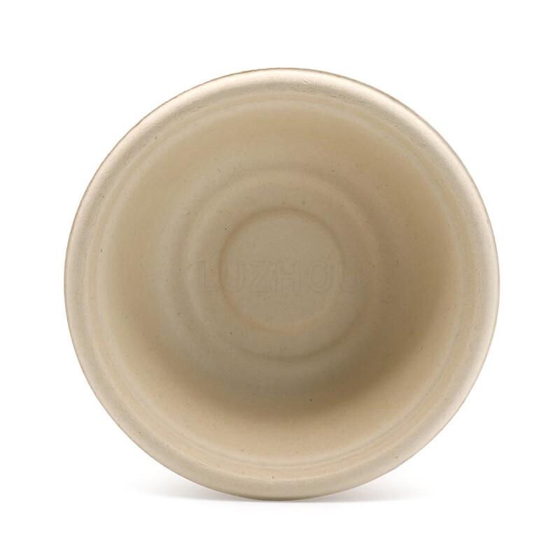 Eco-Friendly 350ml Sugarcane Pulp Disposable Bowls with Lids, 50-Pack