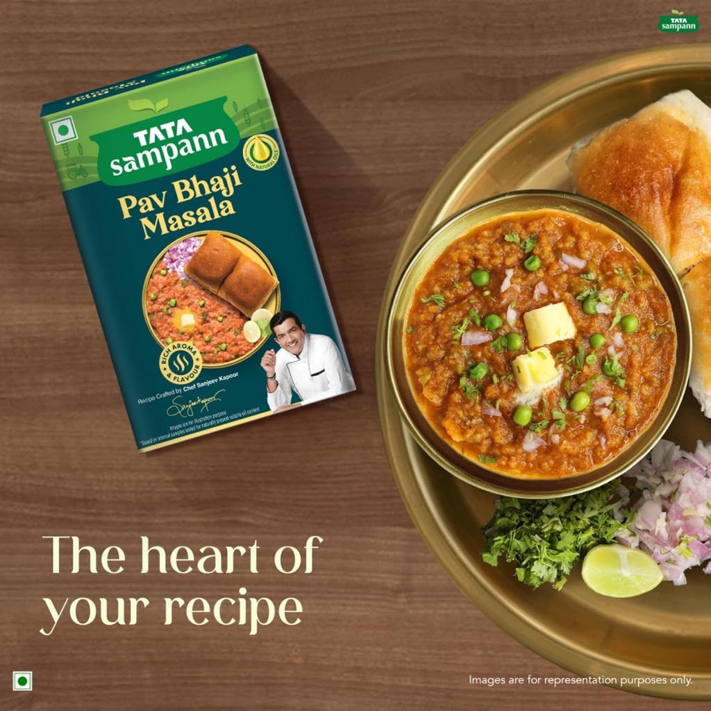 Tata Sampann Pav Bhaji Masala Powder With Natural Oils For Authentic Flavor By Sanjeev Kapoor 100 g