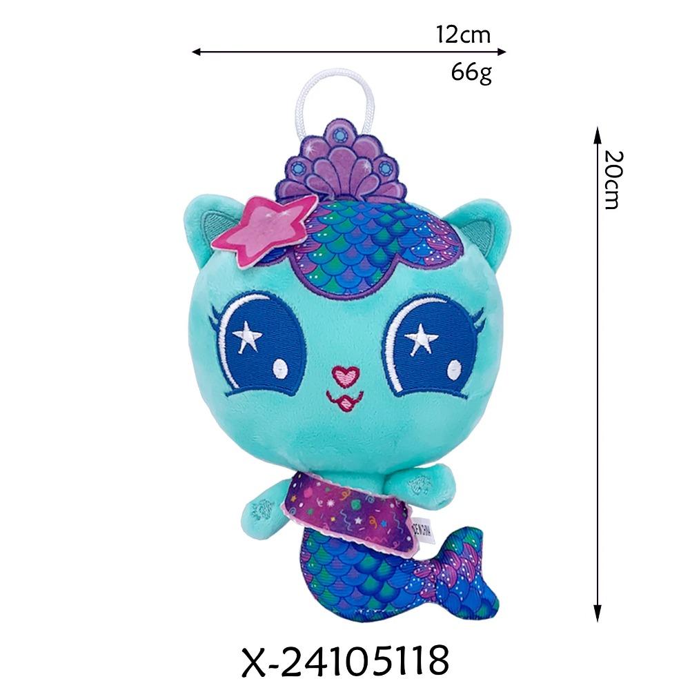 20cm Gabby Dukkehus Plysjleke Ryggsekk Katt Kake Katt Havfrue Kosedyr Plysjleke Gbay Klistremerke for Jenter Julegaver
