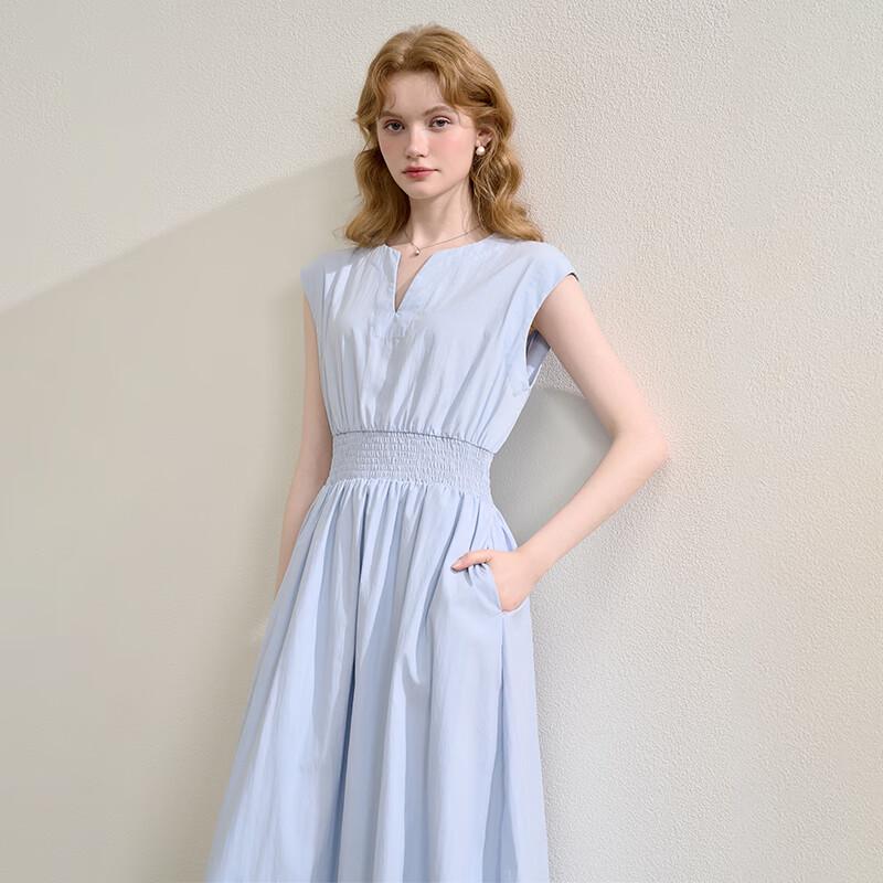 Westlink Women's 2025 Summer Round Neck Sleeveless A-Line Midi Dress