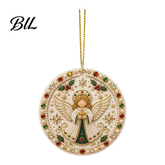 Decorative Acrylic Piece Christmas Hanging Ornament, Double Side Printed Unique Holiday Gift Tree Decor Pendant, Festive Home Decoration Animal