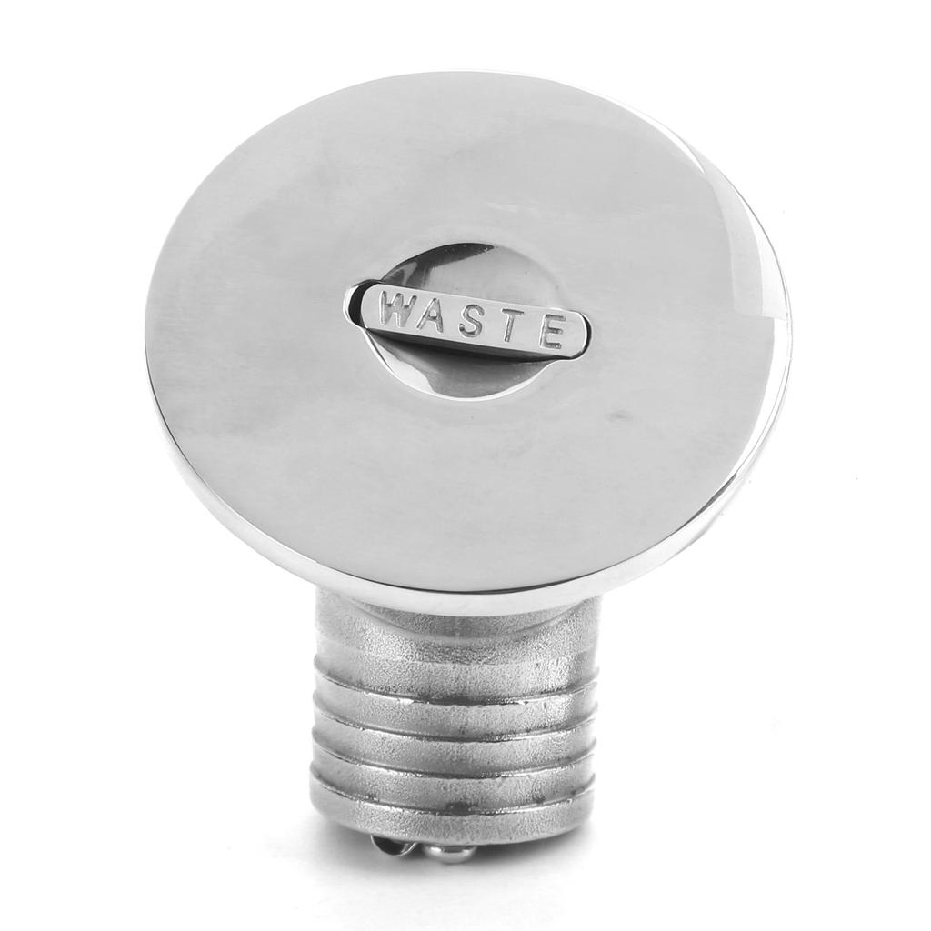 Water Fuel Injection Port Marine 38mm Stainless Steel for Yacht Fishing Boat RV Speedboat