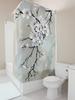 Elegant Blossom Shower Curtain Bathroom Decor With White Pink Sakura Flowers Waterproof Durable Easy To Clean And Maintain