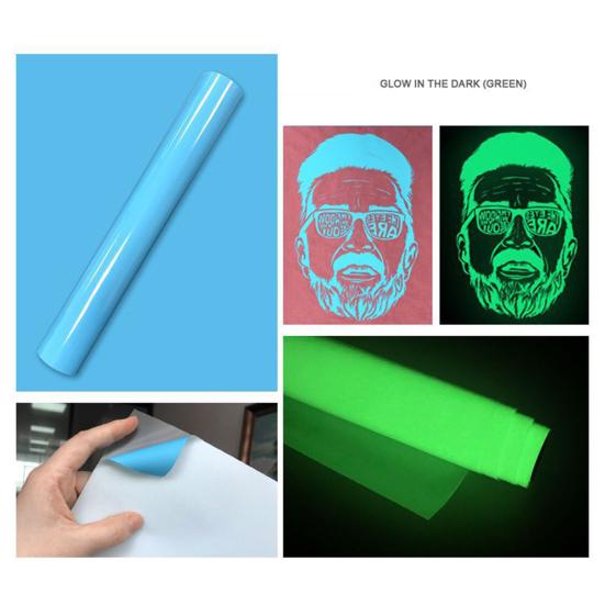 

Yousheng 96Pcs Heat Transfer Vinyl Reflective Lettering Film Glow-in-the-Dark Engraving Film for Clothes Hats Bags