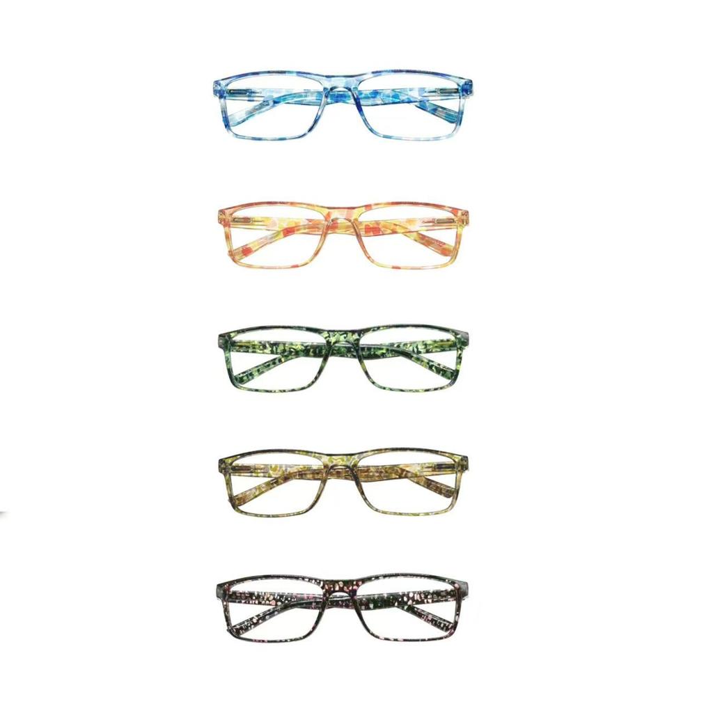 TUREZING Presbyopia Eyeglasses with Flexible Spring Hinge for Ladies and Gentlemen Square Frames High Definition Optical Lenses Presbyopic